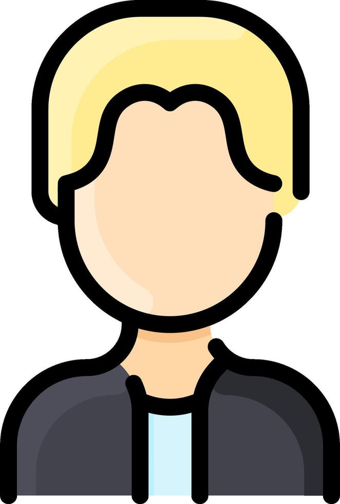 A man with blonde hair and a blue shirt vector