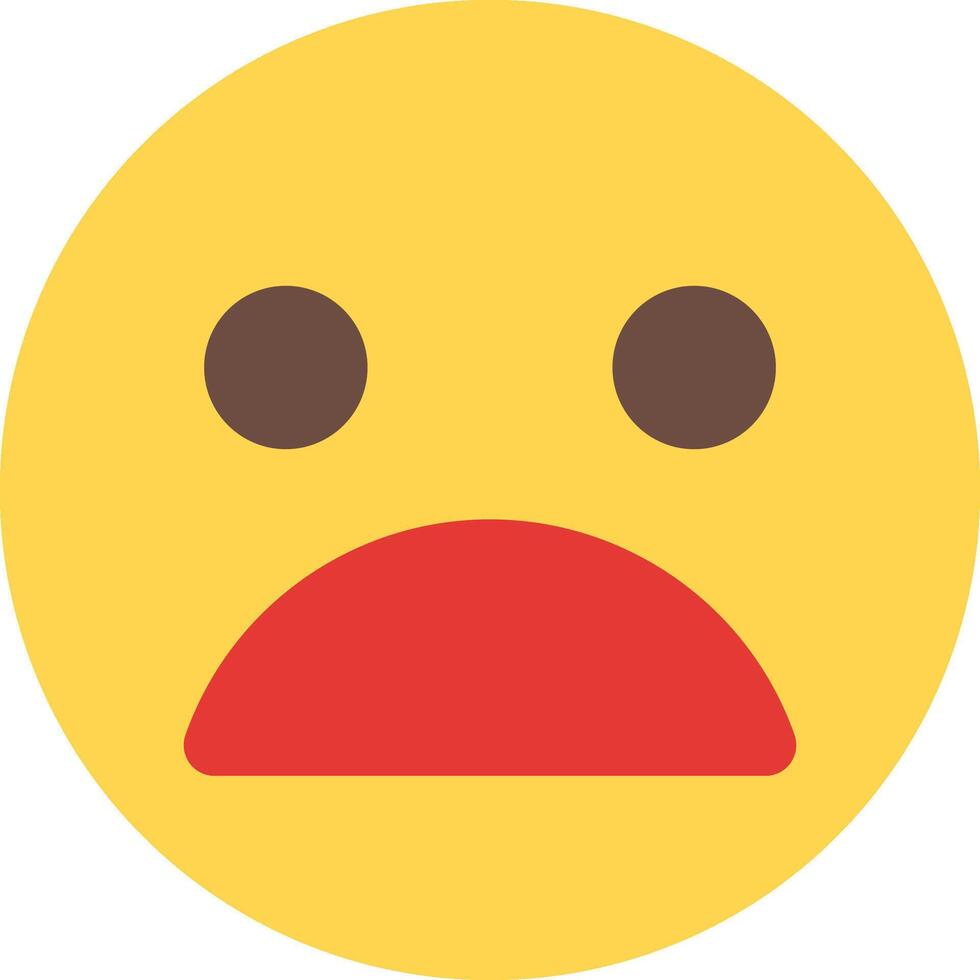 A sad face emoji with a red nose vector