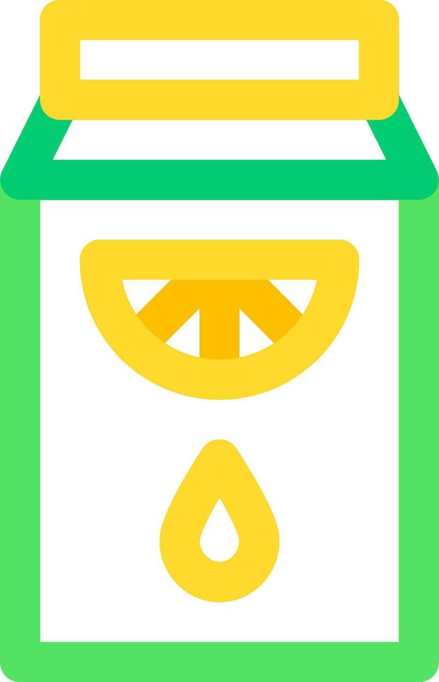 A juice box with a lemon in it vector