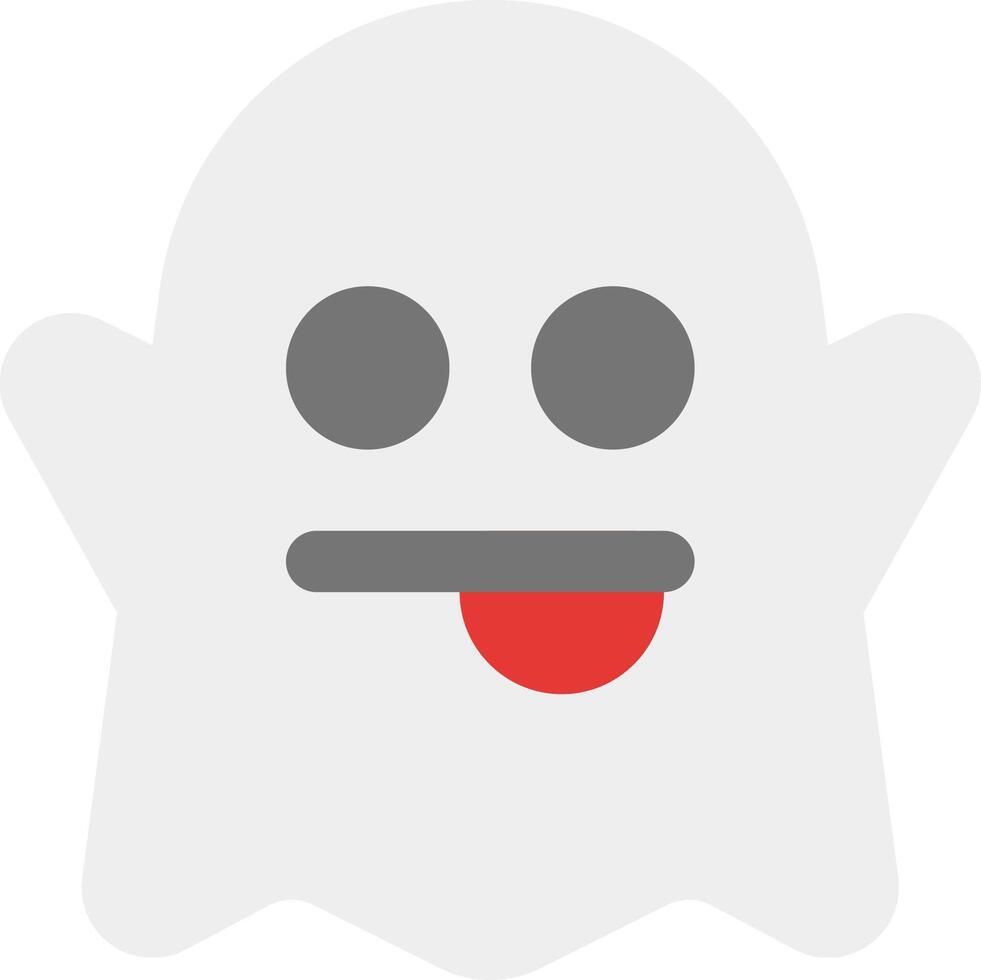 A ghost with a tongue sticking out vector