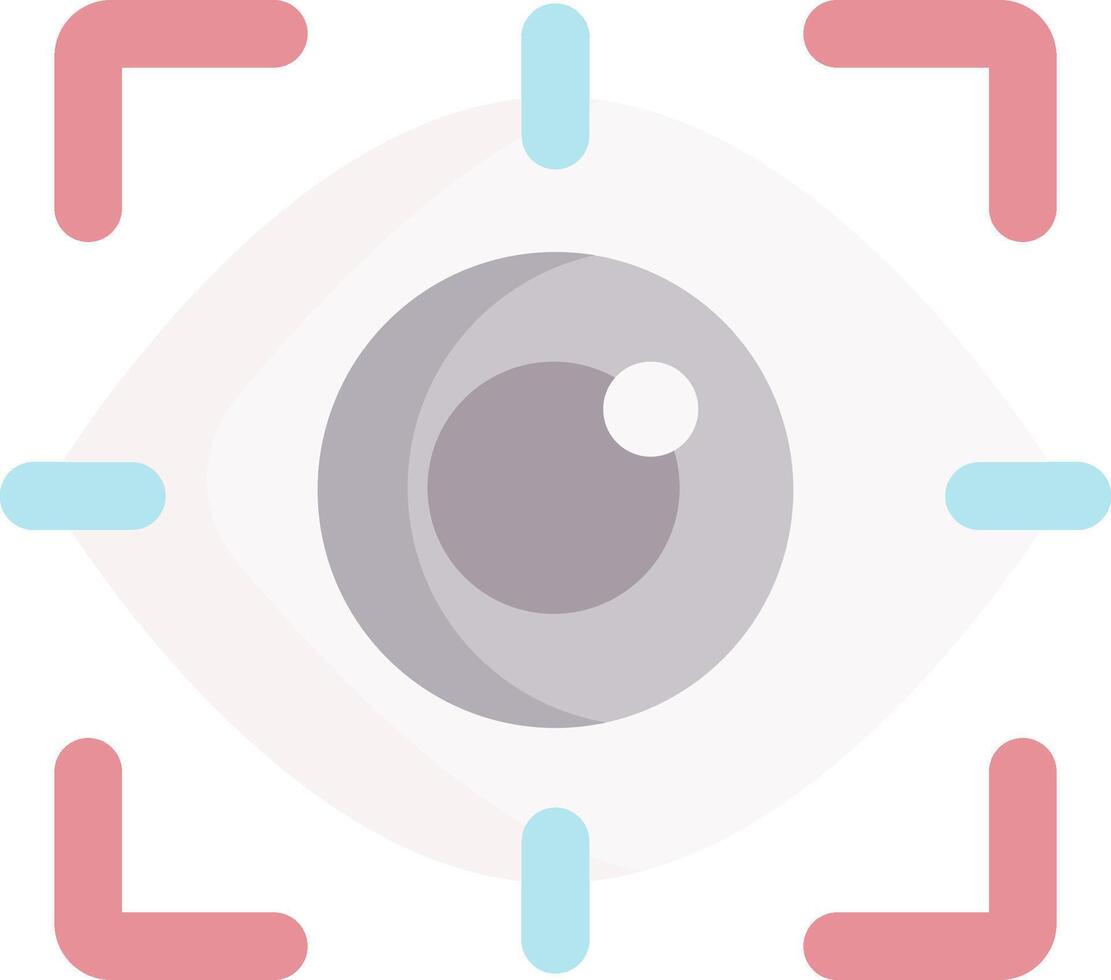 An eye icon with a camera in the center vector