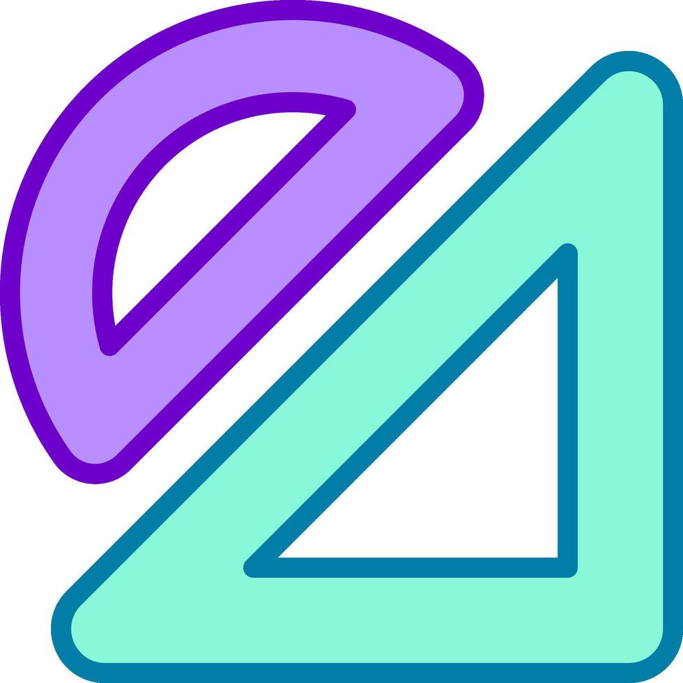 A purple and blue triangle with a white background vector