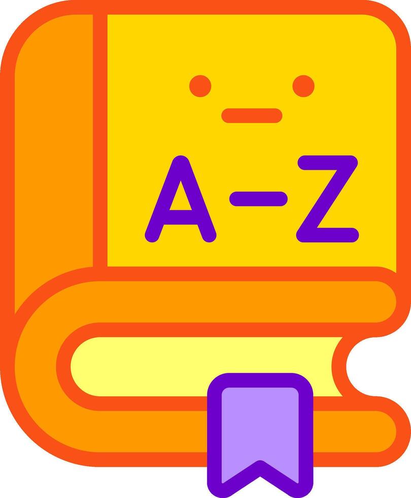A book with an a and a z on it vector