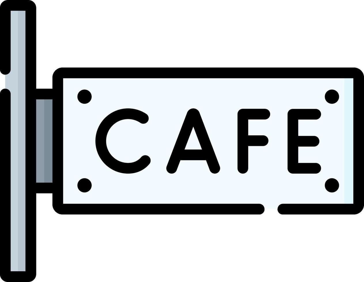 Cafe sign icon illustration vector