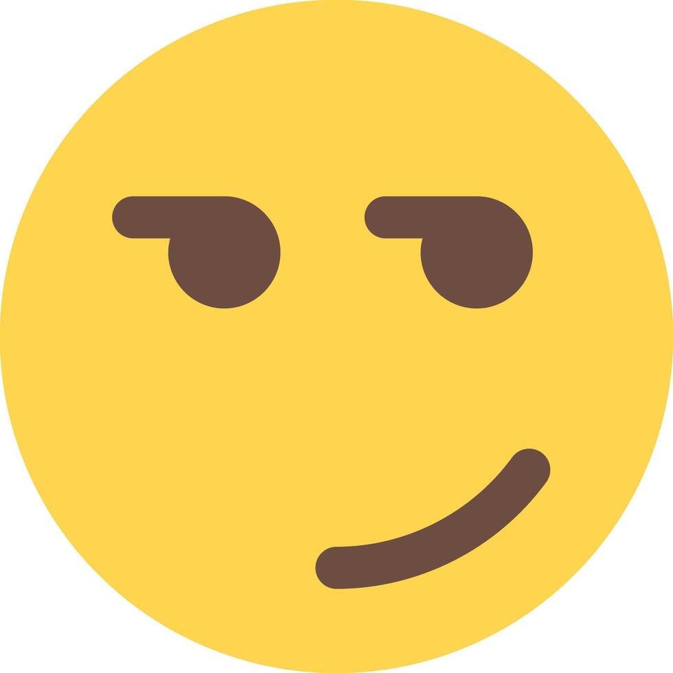 A yellow smiley face with brown eyes vector