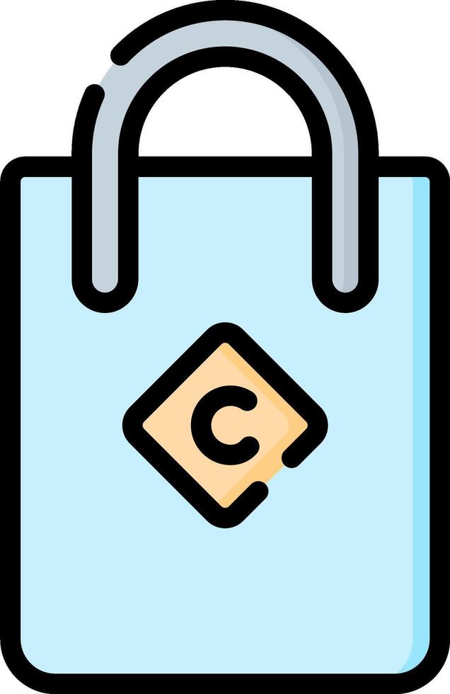 Shopping bag icon vector