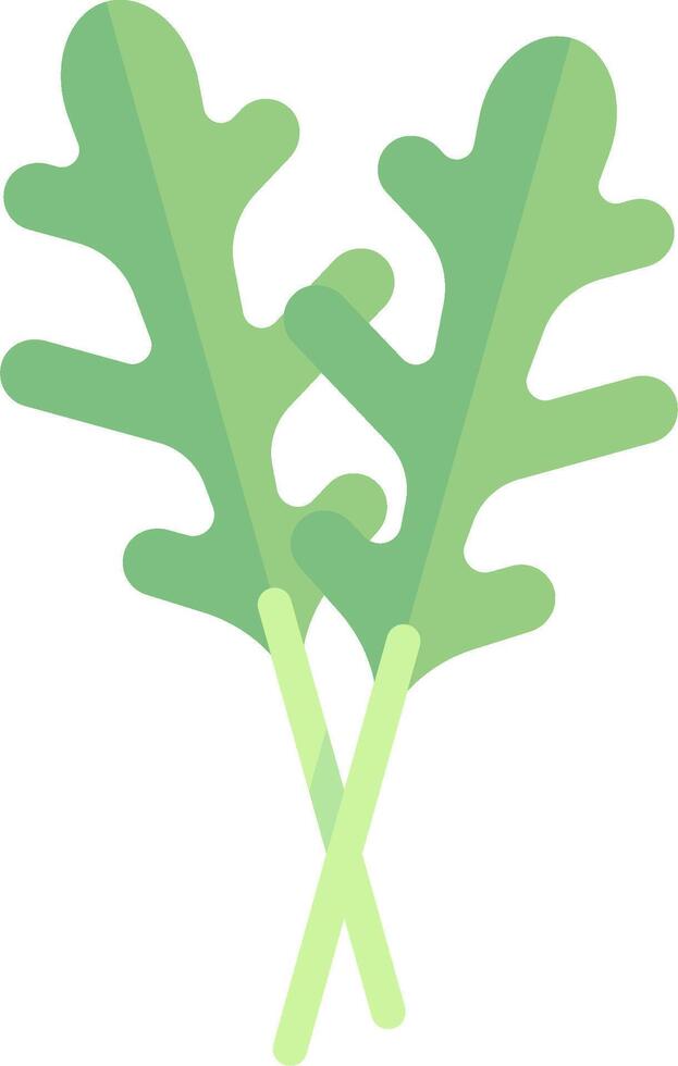 Two green leaves are shown on a white background vector