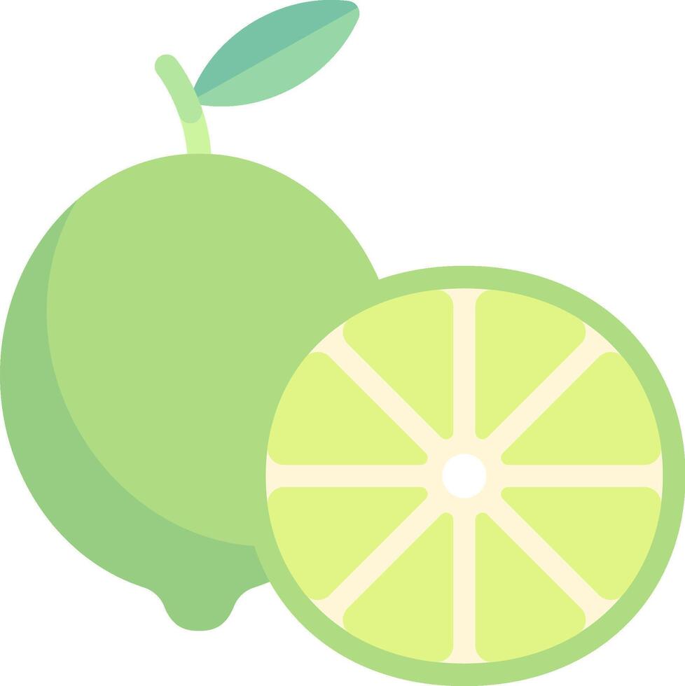 A lime and a slice of fruit vector