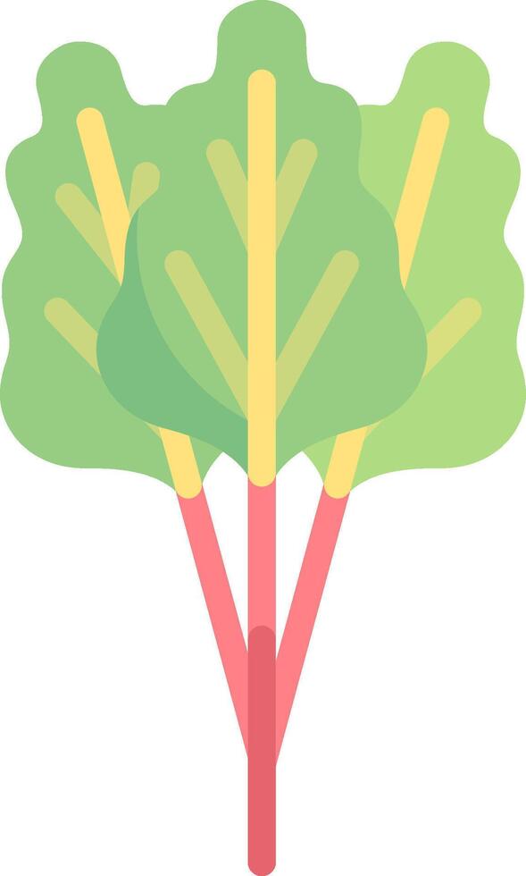 A green vegetable with yellow leaves and green stems vector