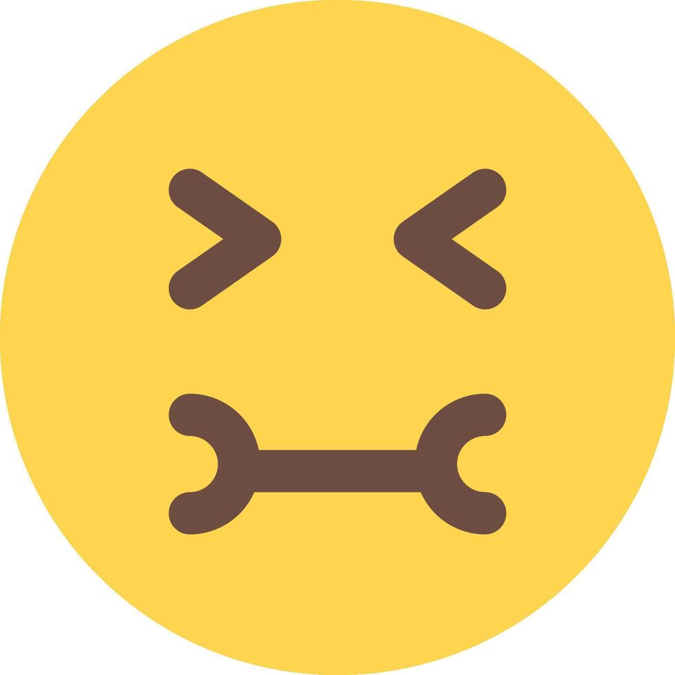 A yellow emoticion with a sad face vector
