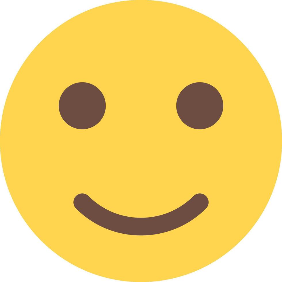 A smiley face with brown eyes and a smile vector