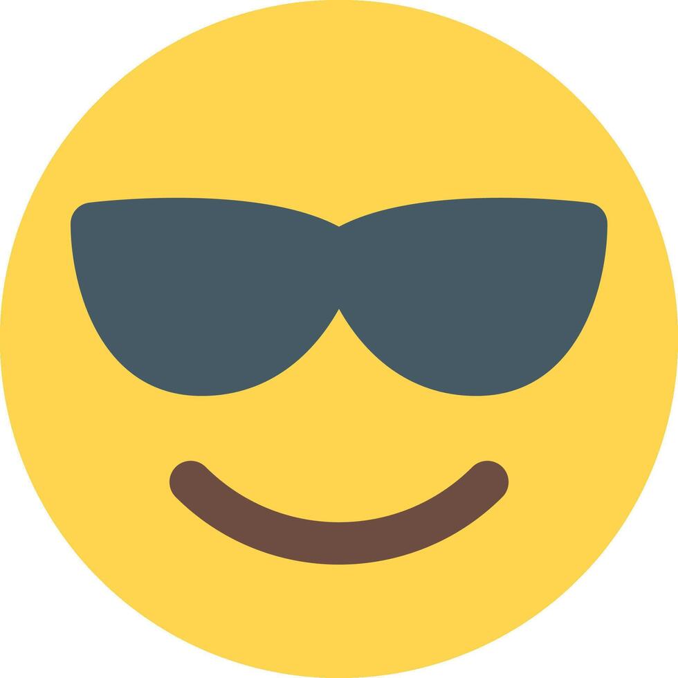 A smiley face with sunglasses on it vector
