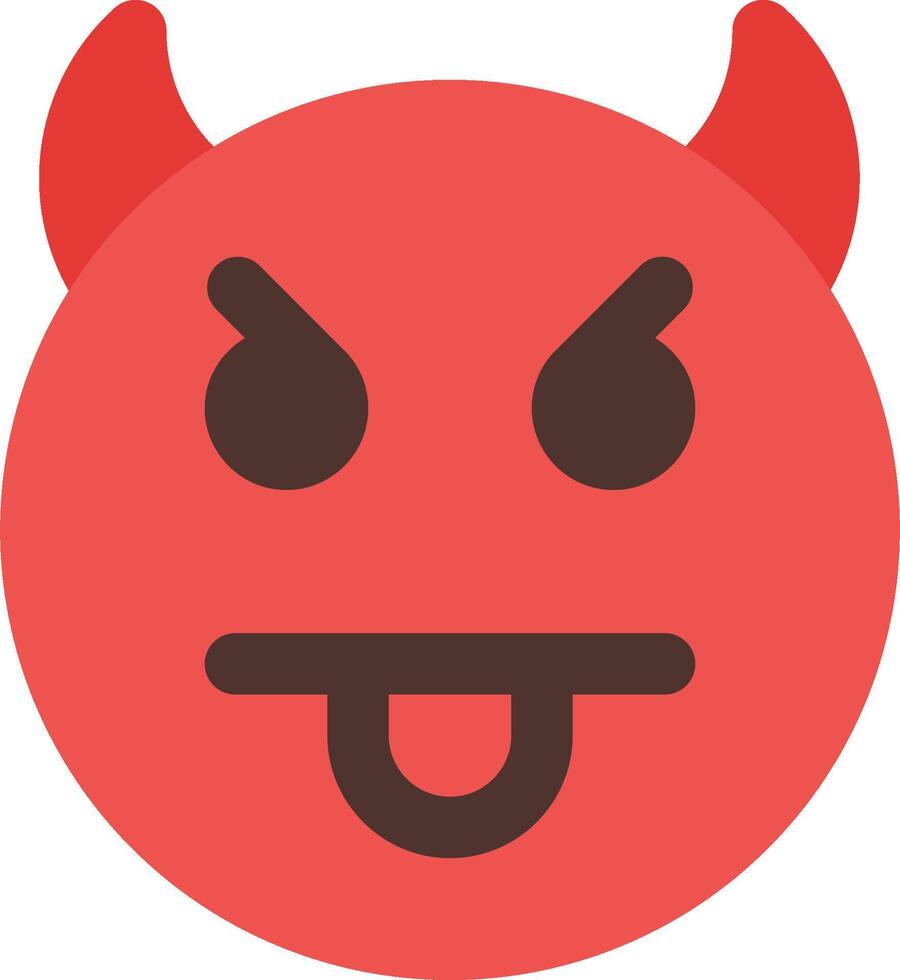 Devil emoji icon vector