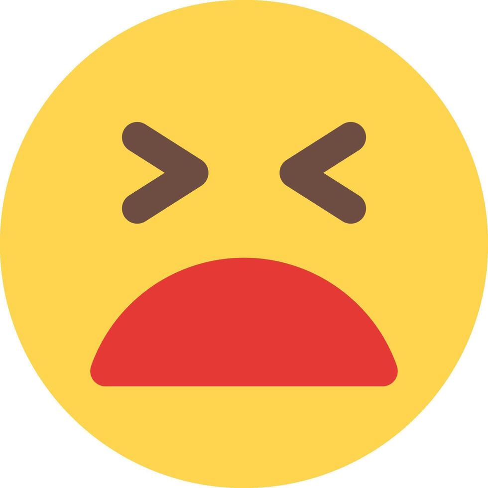 A sad face emoji with a red nose vector