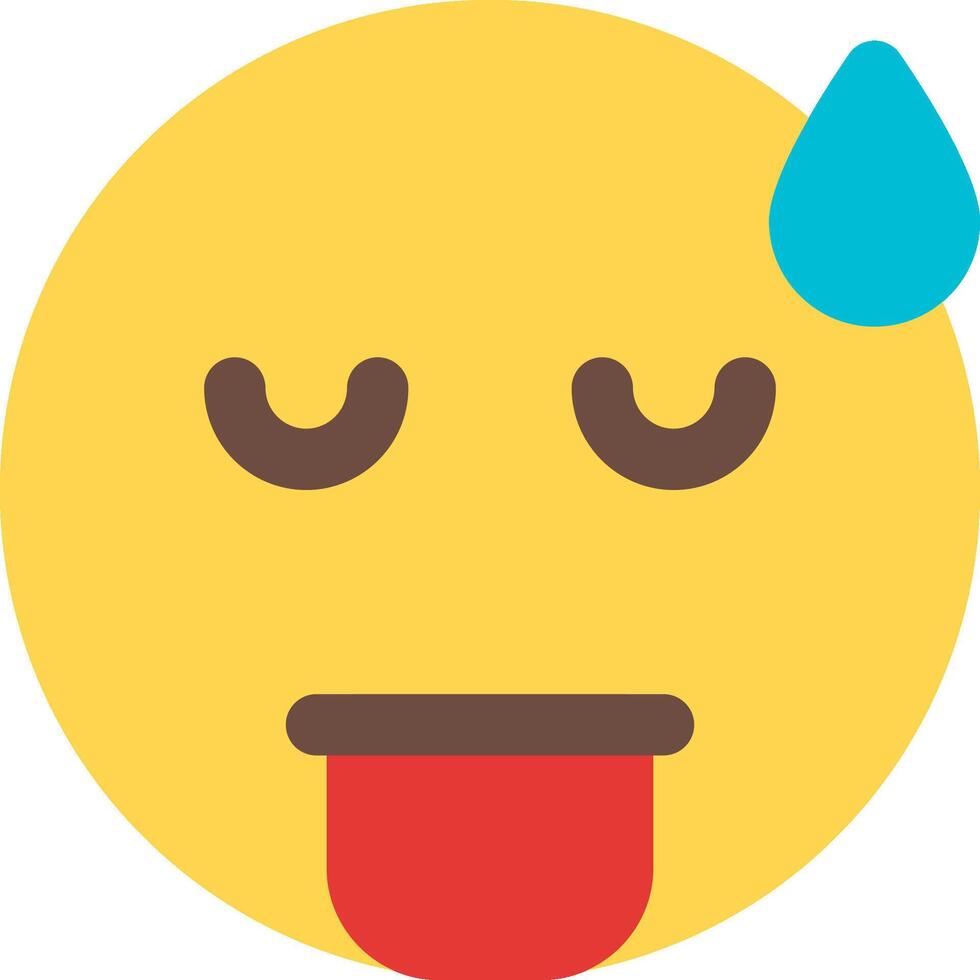 Emoji face with tears vector