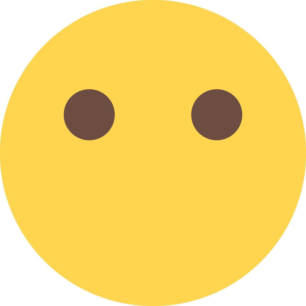 A yellow smiley face with two eyes vector