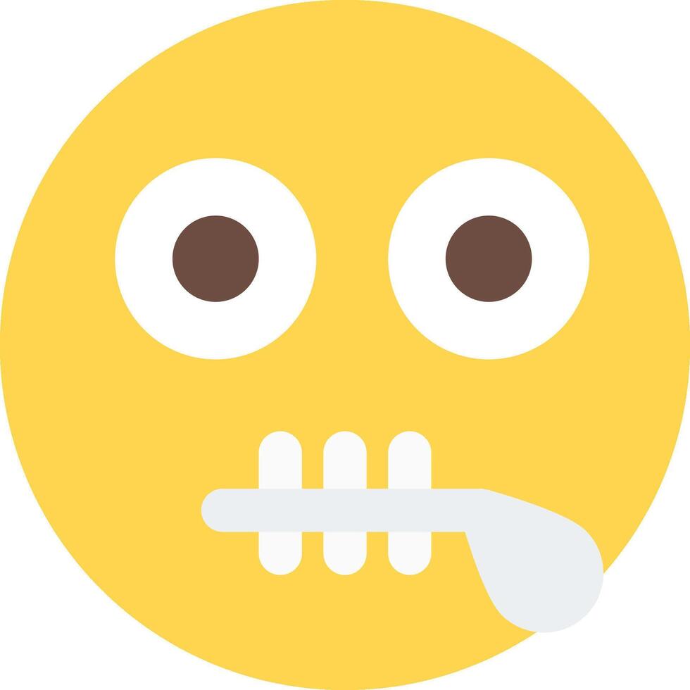 A yellow smiley face with a toothbrush in its mouth vector