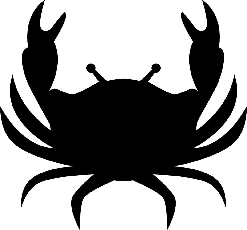 Crab silhouette illustration design vector