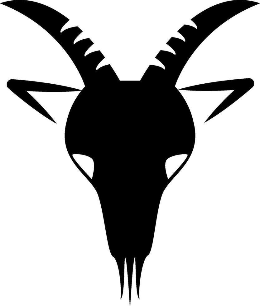 Goat head silhouette vector