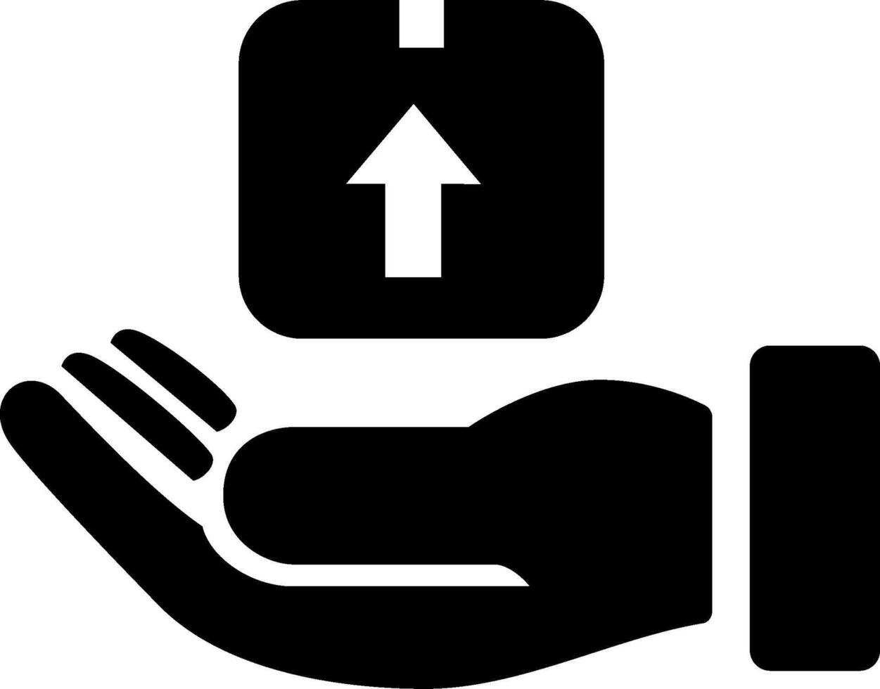A hand holding a mouse and an arrow pointing up vector