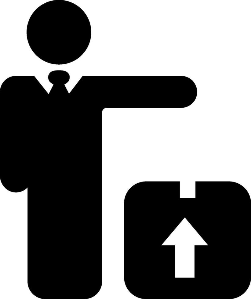 Businessman with suitcase and arrow vector