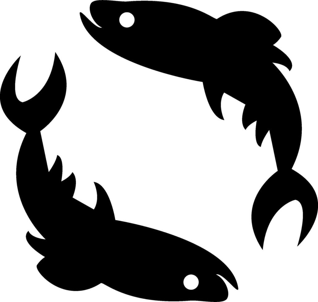 Fish silhouette illustration design vector