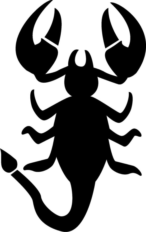 A scorpion silhouette on a white background vector