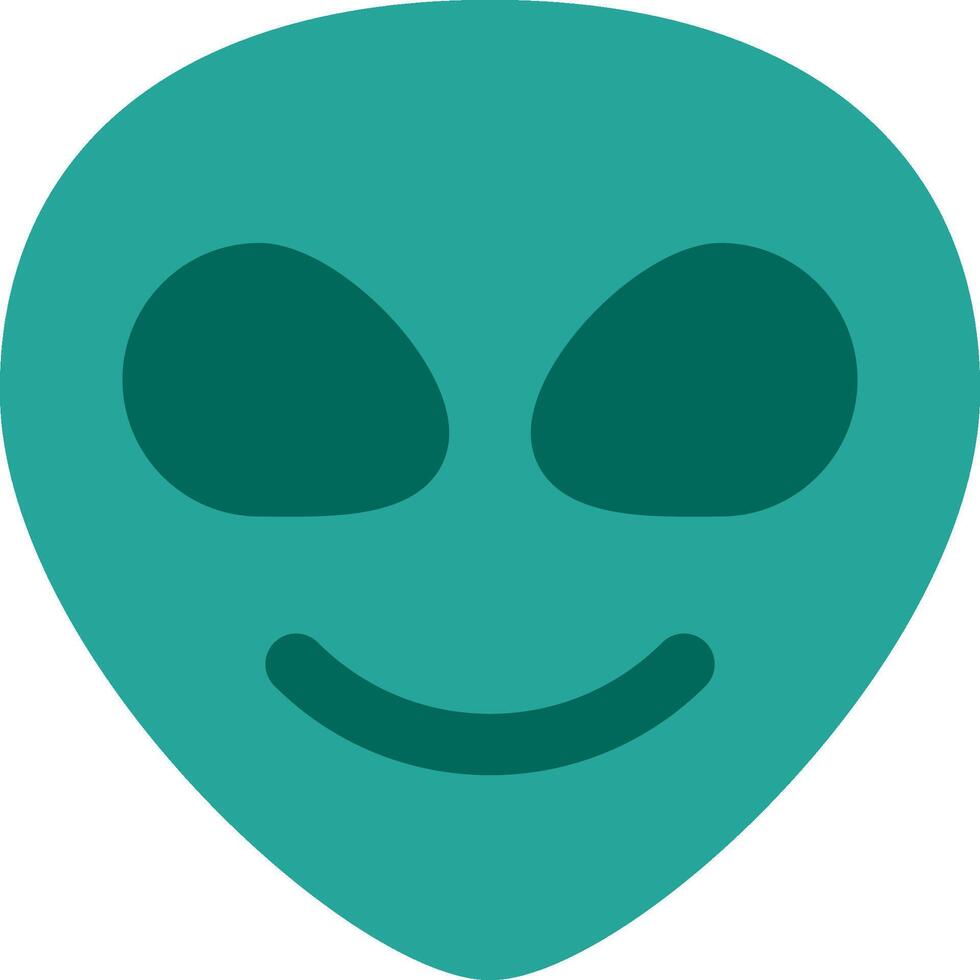 Alien smiley face icon vector