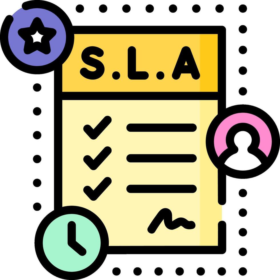 Sla checklist icon vector