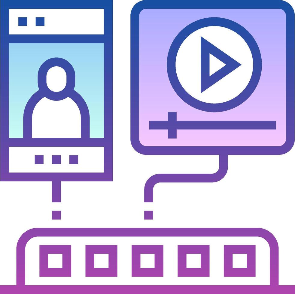 player icon with a player and a phone vector