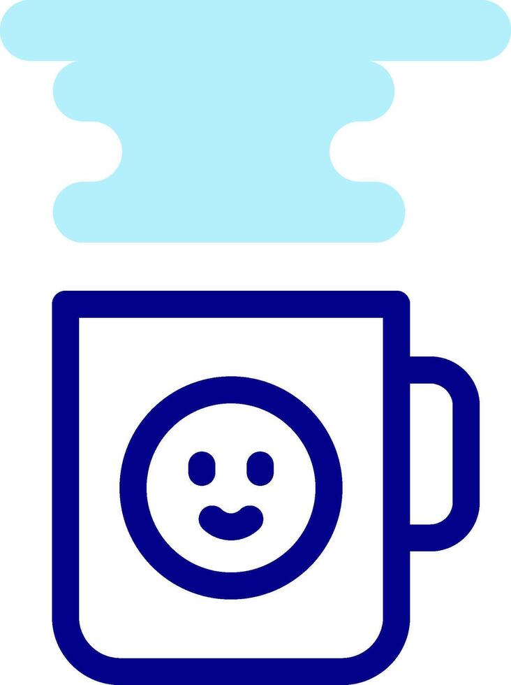A coffee cup with a smiley face on it vector