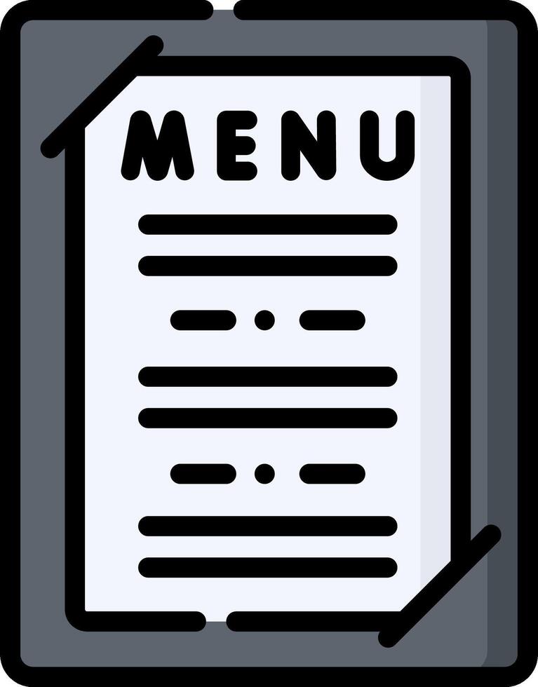 A menu icon with a black and white background vector