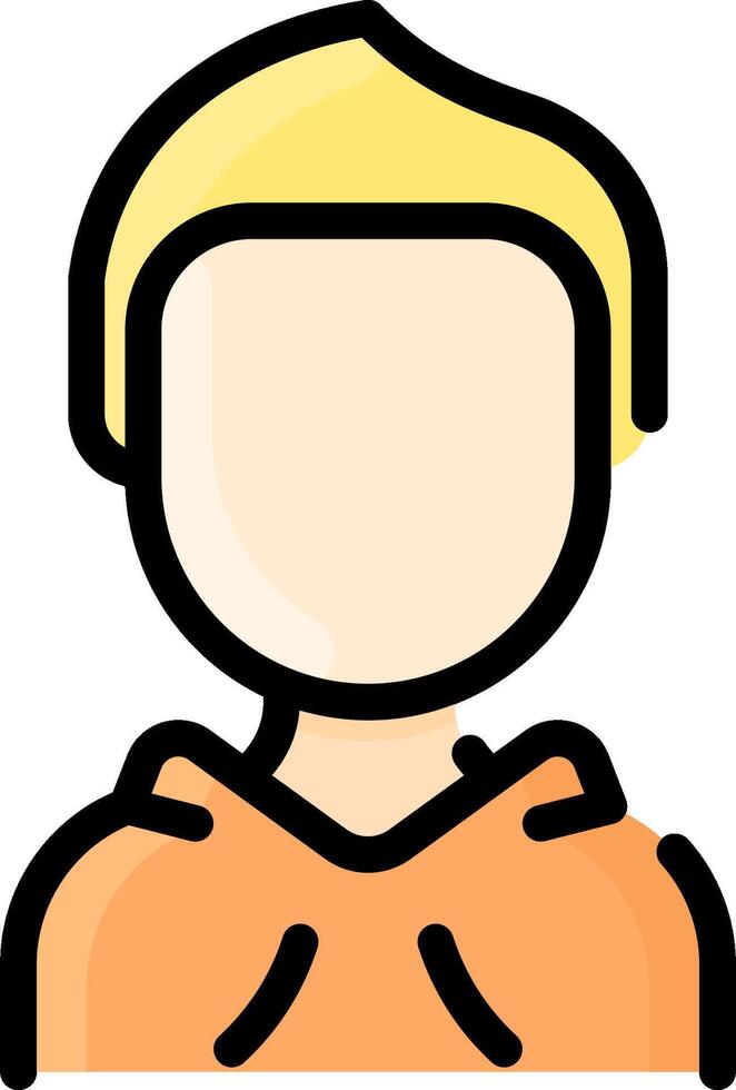 A cartoon boy with a hoodie on vector