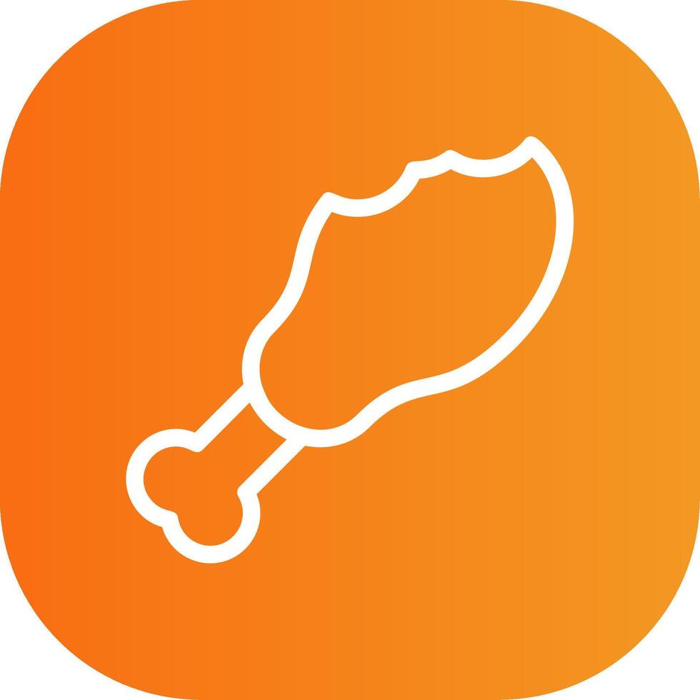 Chicken Leg Colorful Icon vector