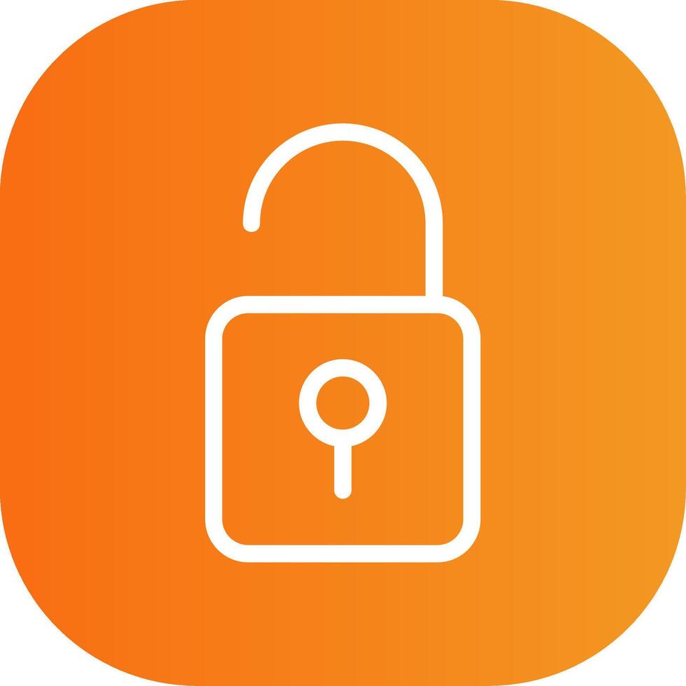 Open Lock Colorful Icon vector