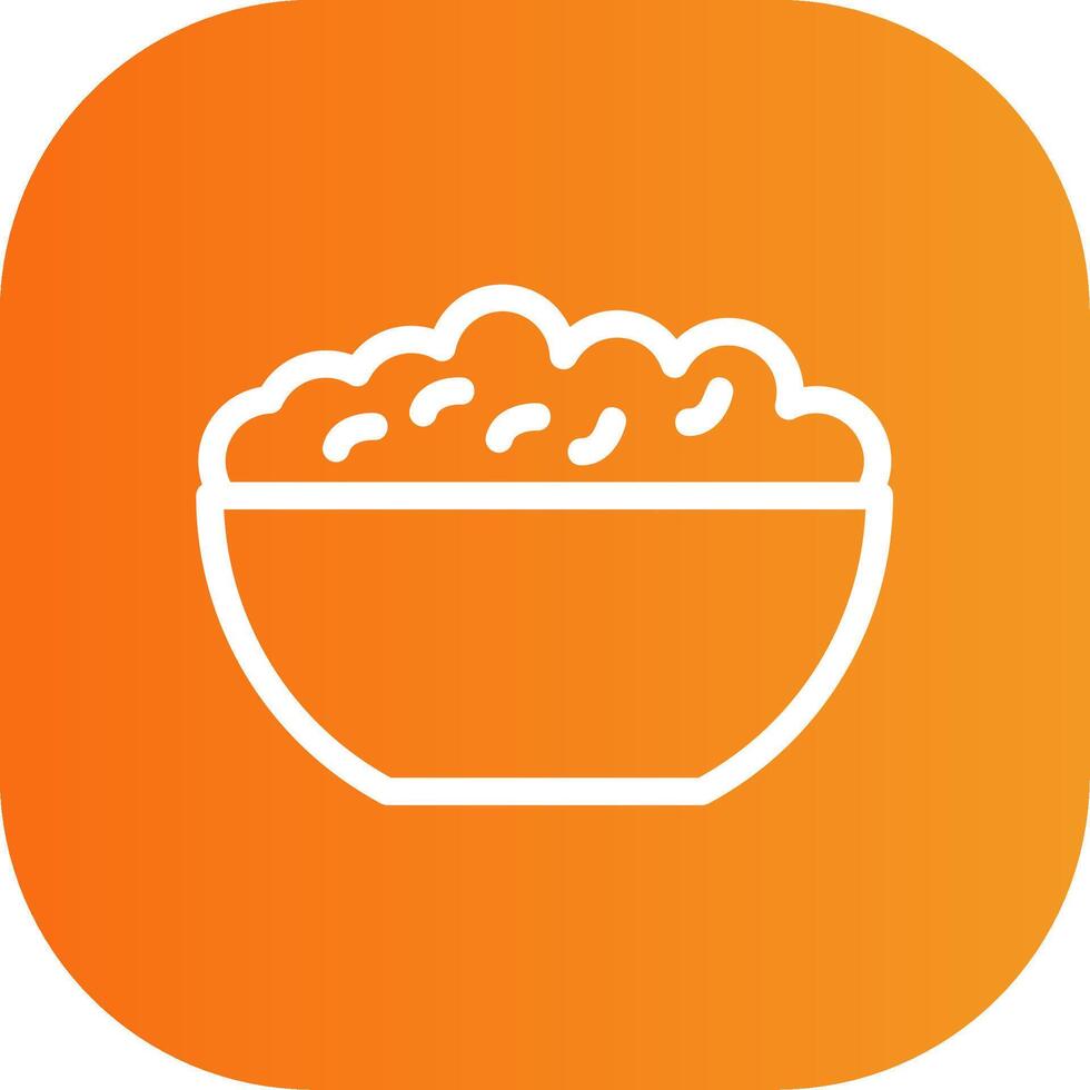 Rice Bowl Colorful Icon vector