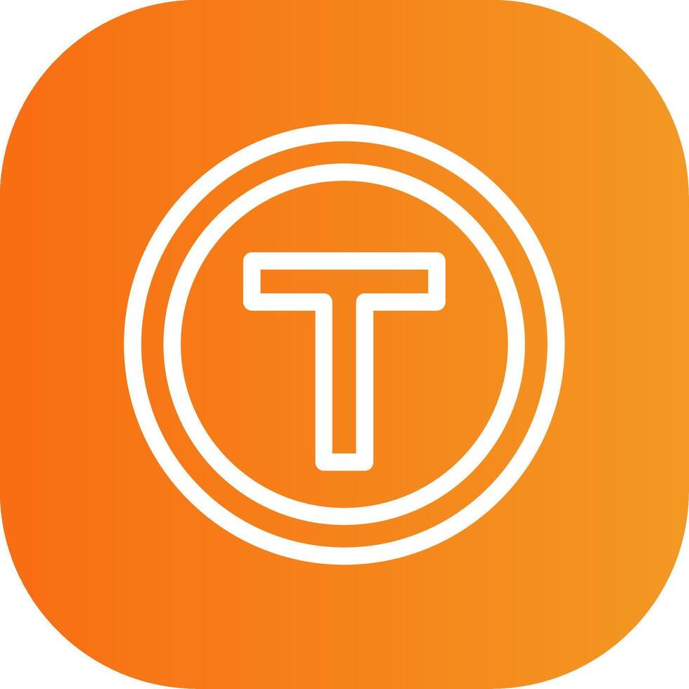 T Junction Colorful Icon vector