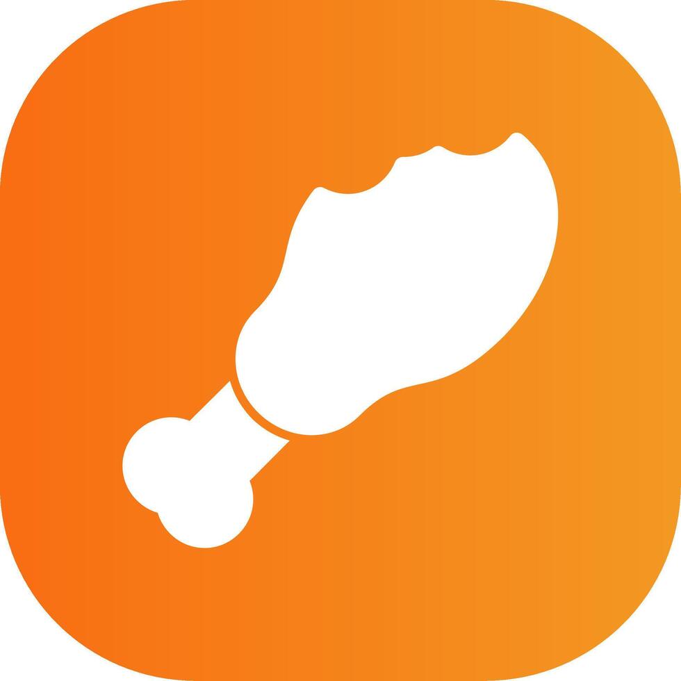 Chicken Leg Colorful Icon vector