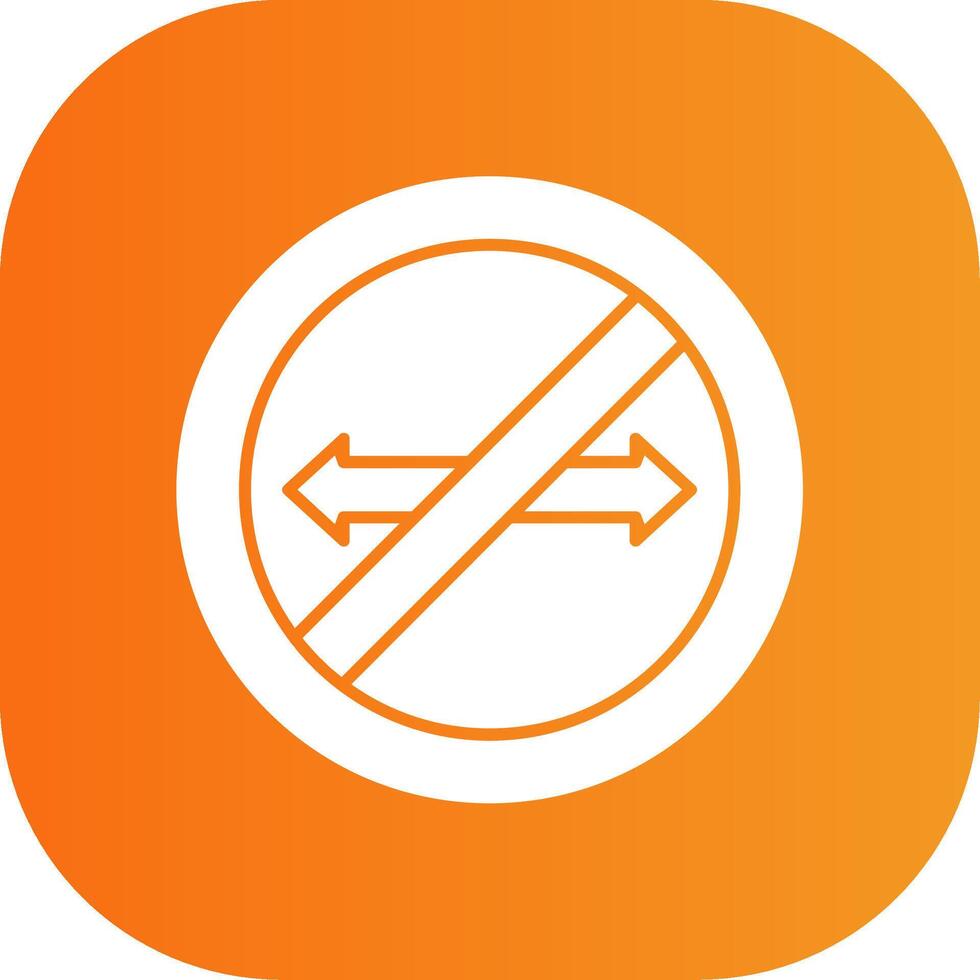 No Turn Colorful Icon vector