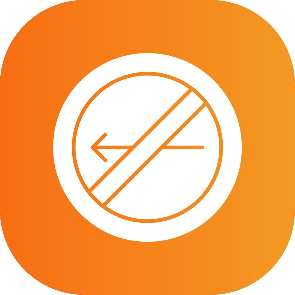 No Turn Left Colorful Icon vector
