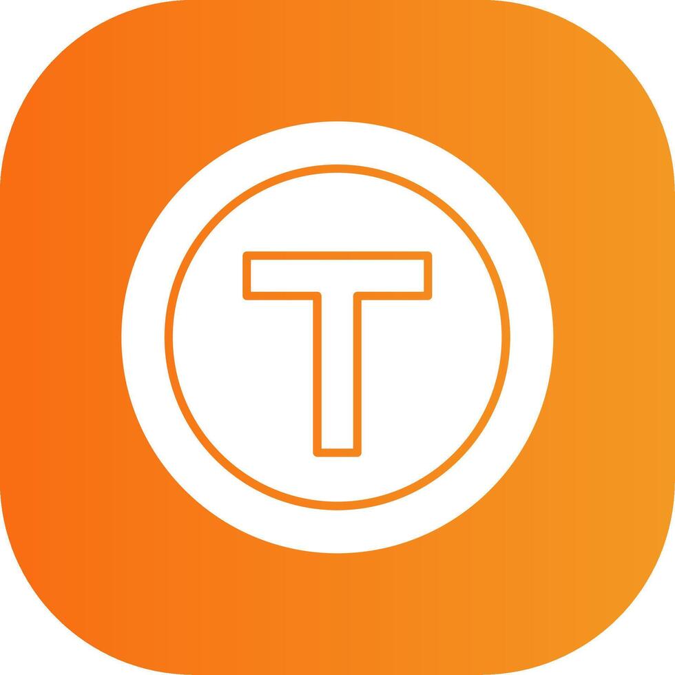 T Junction Colorful Icon vector