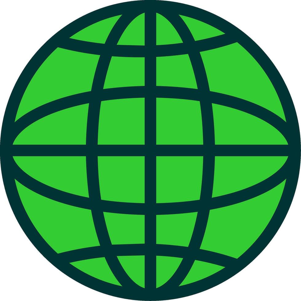Earth Grid Colorful Icon vector