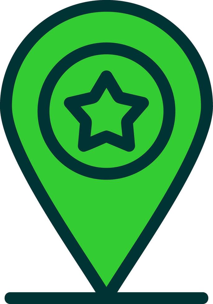 Favorite Location Colorful Icon vector