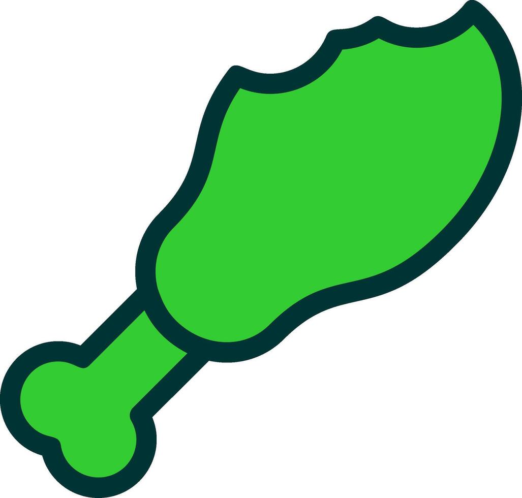 Chicken Leg Colorful Icon vector