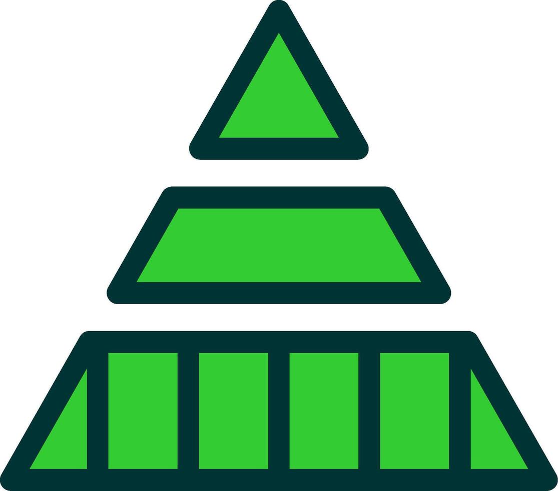 Pyramid Colorful Icon vector