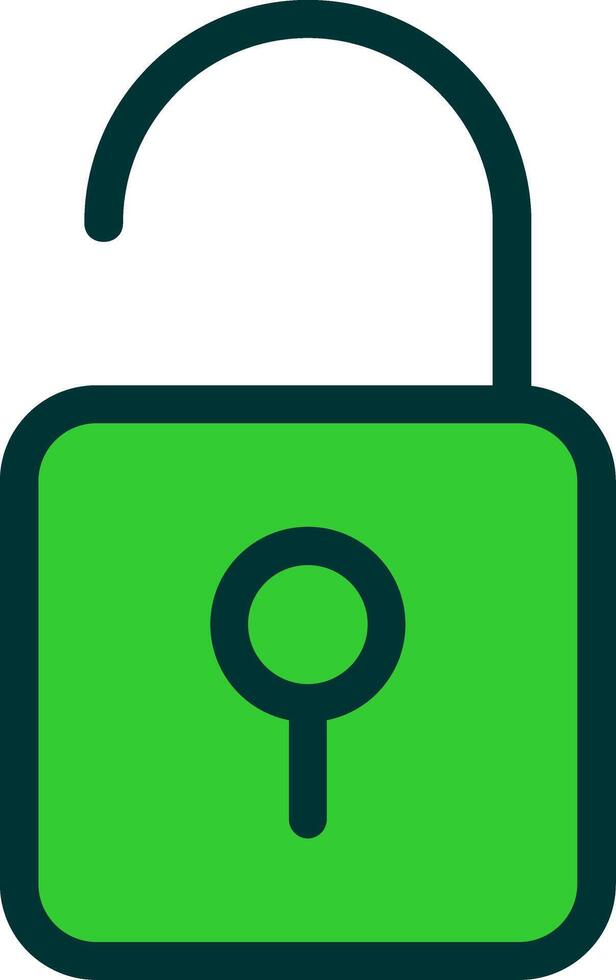 Open Lock Colorful Icon vector