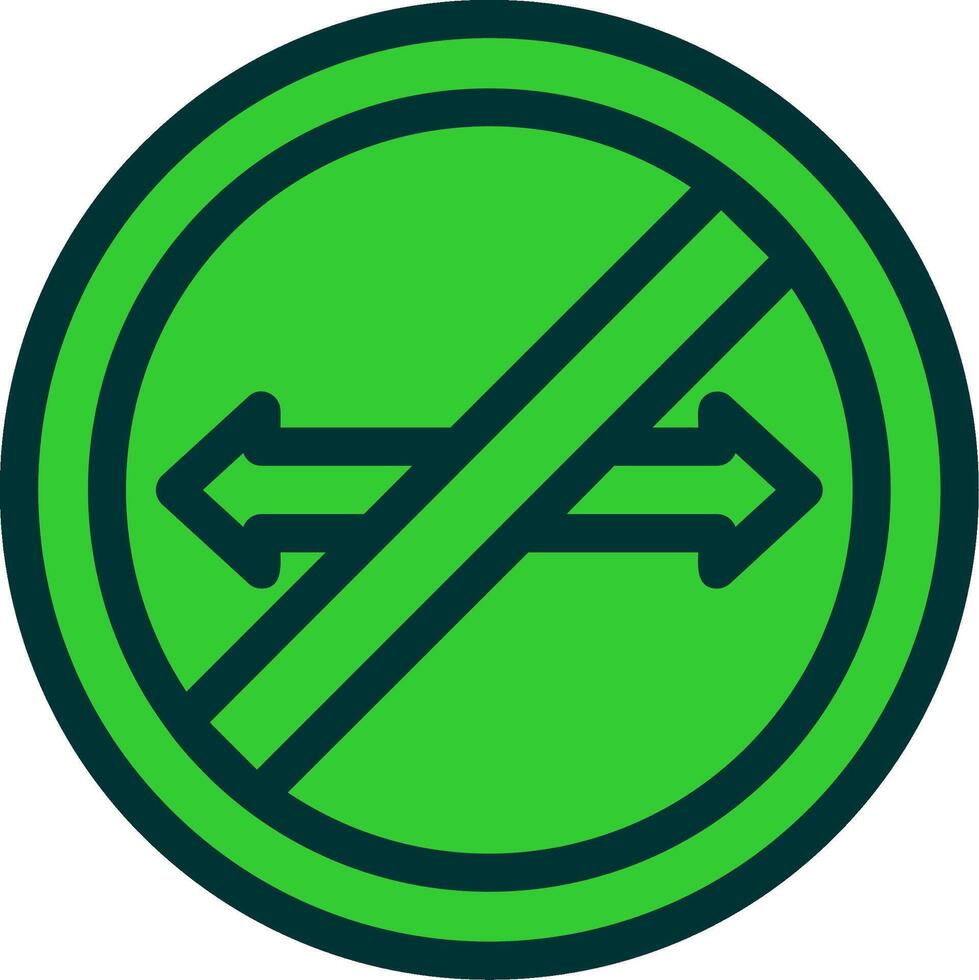 No Turn Colorful Icon vector