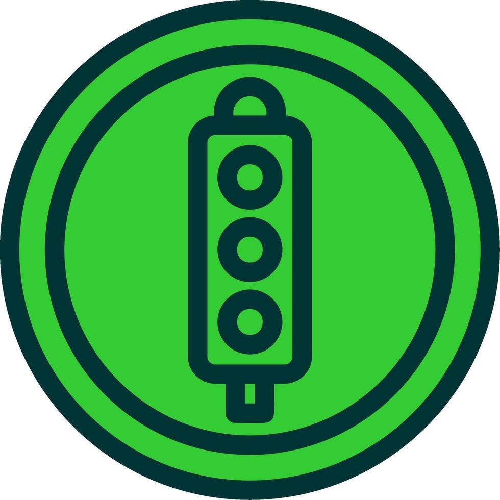 Traffic Lights Colorful Icon vector