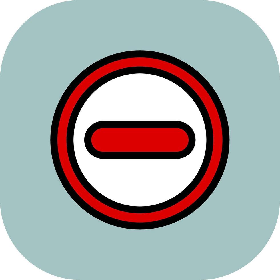 Do Not Enter Colorful Icon vector
