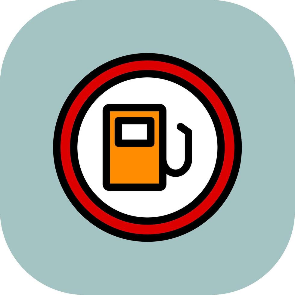 Gas Station Colorful Icon vector